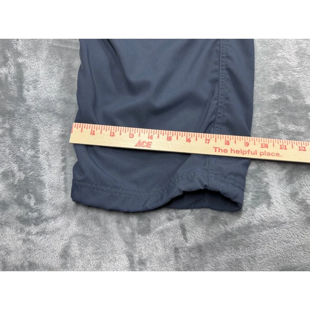 LL‎ Bean Mens XL Regular Convertible Hiking Pants Gray Blue Nylon Zip Off 0DUF2
